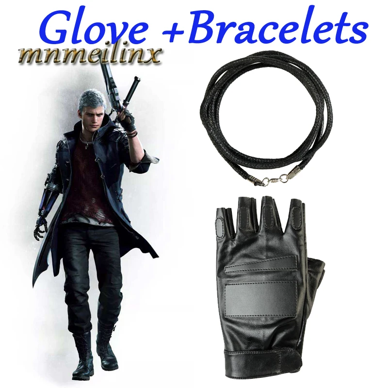 

Hot Cakes Devil May Cry 5 Nero Cosplay Accessories Glove and Bracelets Nero Costume For Halloween Free Size Free Shipping