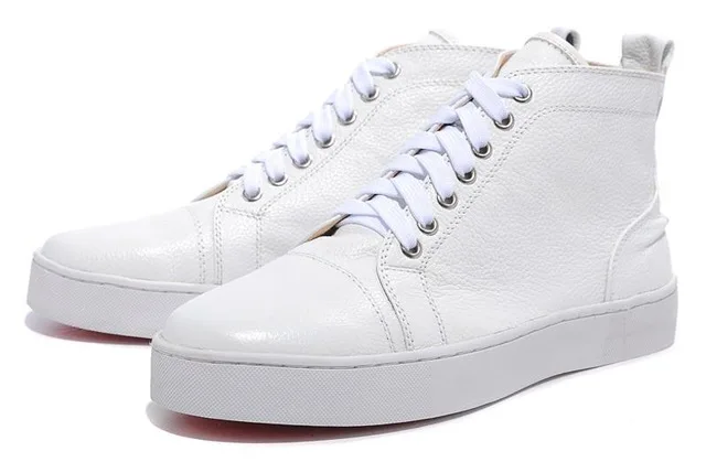 plain white high top sneakers