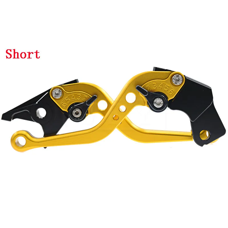 Short gold Короткие и длинные для Kawasaki VERSYS 650cc 2006 2007 2008 ZX9R 1998 1999 мотоцикла, настраиваемый, CNC сцепные рычаги - Цвет: Short gold