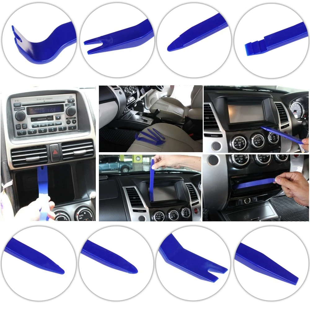 APPS2Car набор инструментов для удаления автомобиля 4 шт. Авто Набор для установки инструмента снятия открытый интерьер инструменты для автомобиля тире радио аудио инструмент