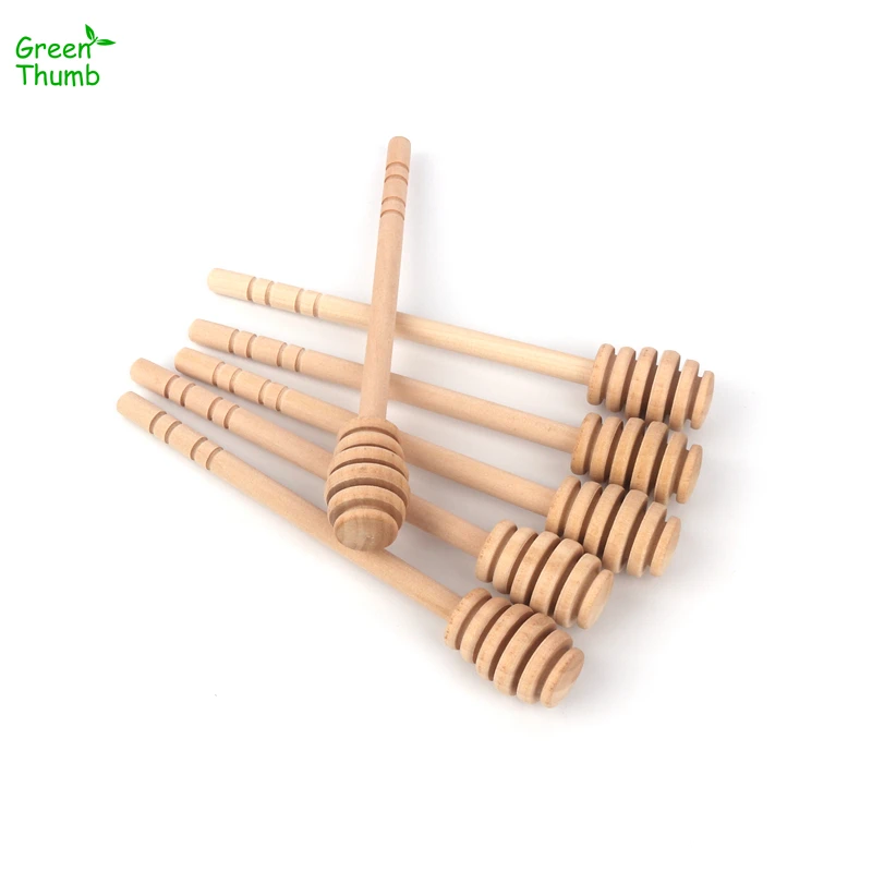 

6pcs 16cm/10.5cm/8cm Wooden Honey Spoon Round Head Tea Coffee Stir Bar Long Handle Kitchen Gadgets