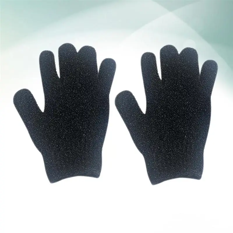 2pcs Nylon Dual Sise Deep Cleansing Exfoliating Gloves Bath Gloves Rubbing Gloves for Body Shower Bathing Spa