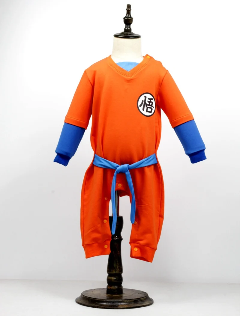 Аниме Dragon Ball Z Son Goku костюм для мальчиков одежда для малышей костюм на Хэллоуин комбинезон костюм косплей