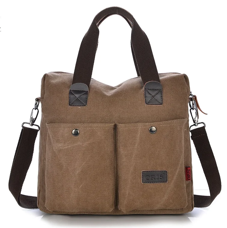 2016 thick canvas bag men's business casual shoulder bag Messenger bags