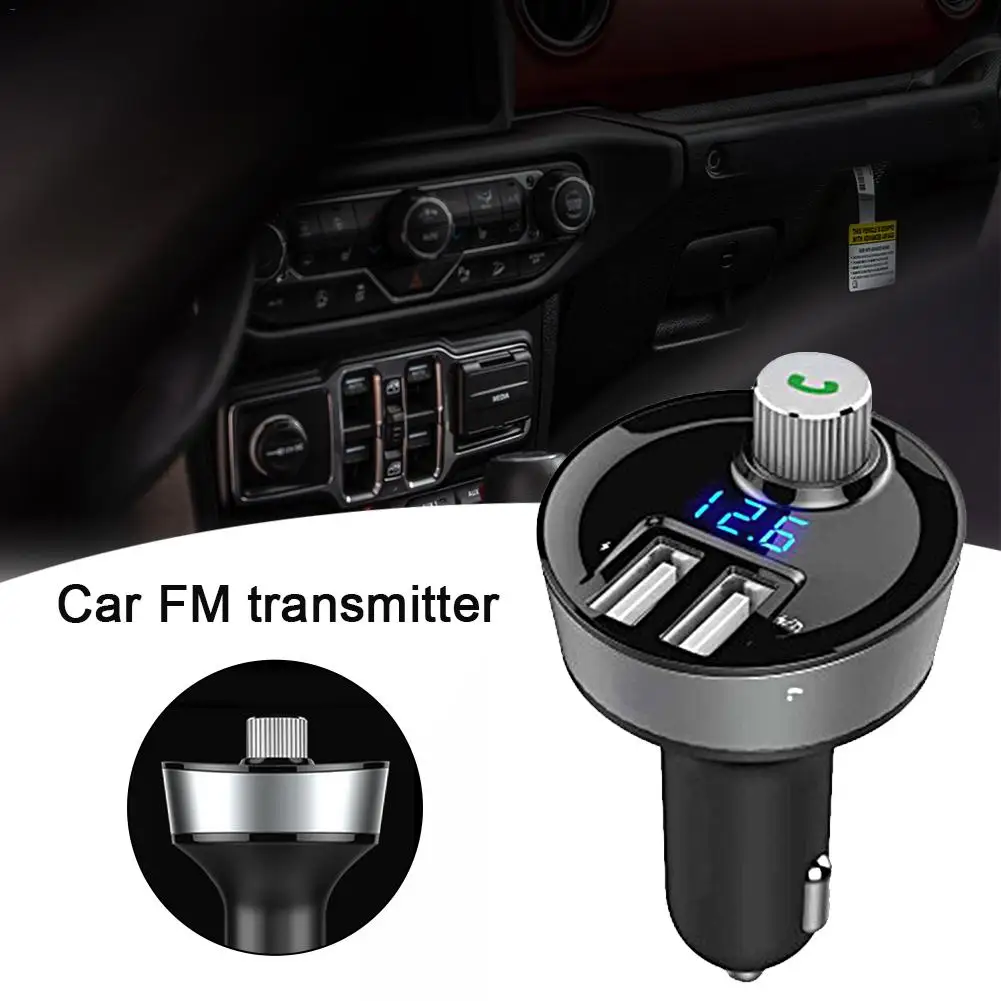 Bluetooth 4,2 автомобильный MP3 аудио плеер fm-передатчик громкой связи Универсальный двойной USB Автомобильное зарядное устройство для мобильного телефона с светодиодный