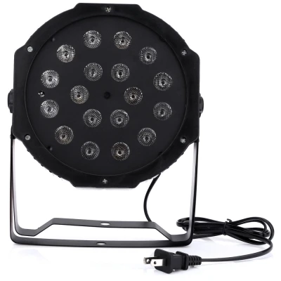 

18W RGB LED Flat Par Light Stage Lamp Disco DJ Bar Effect UP Lighting EU AND US PLUG