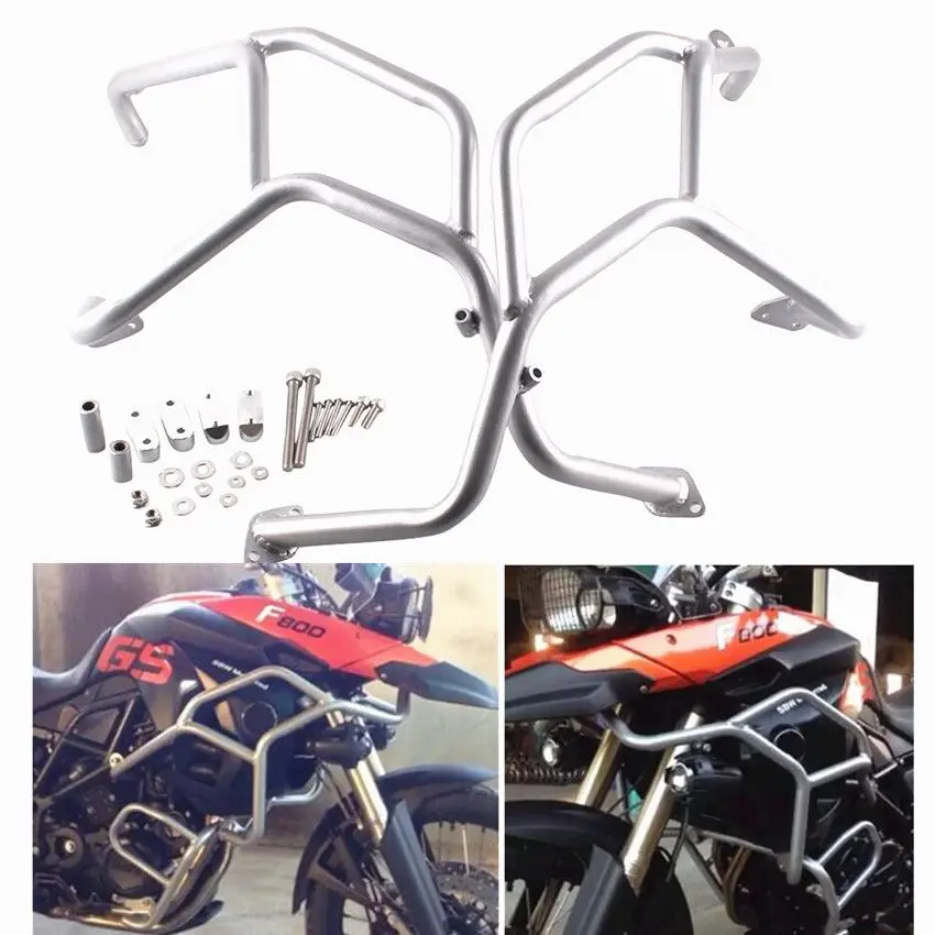 

For BMW F800GS F700GS F650GS 2008 2009 2010 2011 2012 2013 Motorcycle Silver Steel Upper Steel Crash Bars Protection