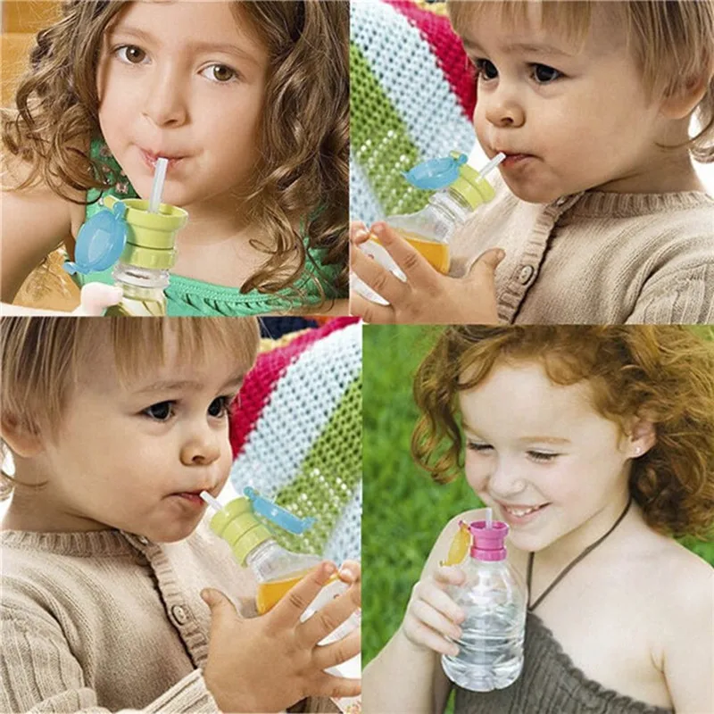 Children Kids Portable Spout Cover Protection Tool Drink Bottle Drinking Straw