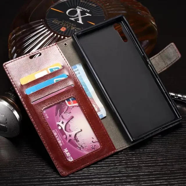 Кожаный чехол Crazy Horse для Sony Xperia L1 E6 XA1 XZS XZ premium X compact XA XP 80 шт./лот|case cover|covers for sony