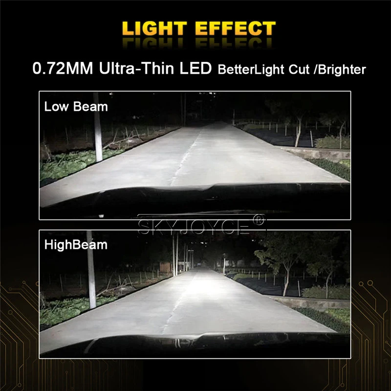 SKYJOYCE New Super Bright 70W H4 Bixenon LED Headlight Bulb As 11 Halogen Bulb Size Auto Car Fighter LED H4 HiLow Beam Bulb (13)