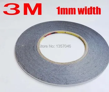 

50pcs/lot 1mm*50 meters 3M Double Sided Adhesive Tape for Cellphone LCD/ Touch Screen/ Display/ Pannel Repair Widely Use