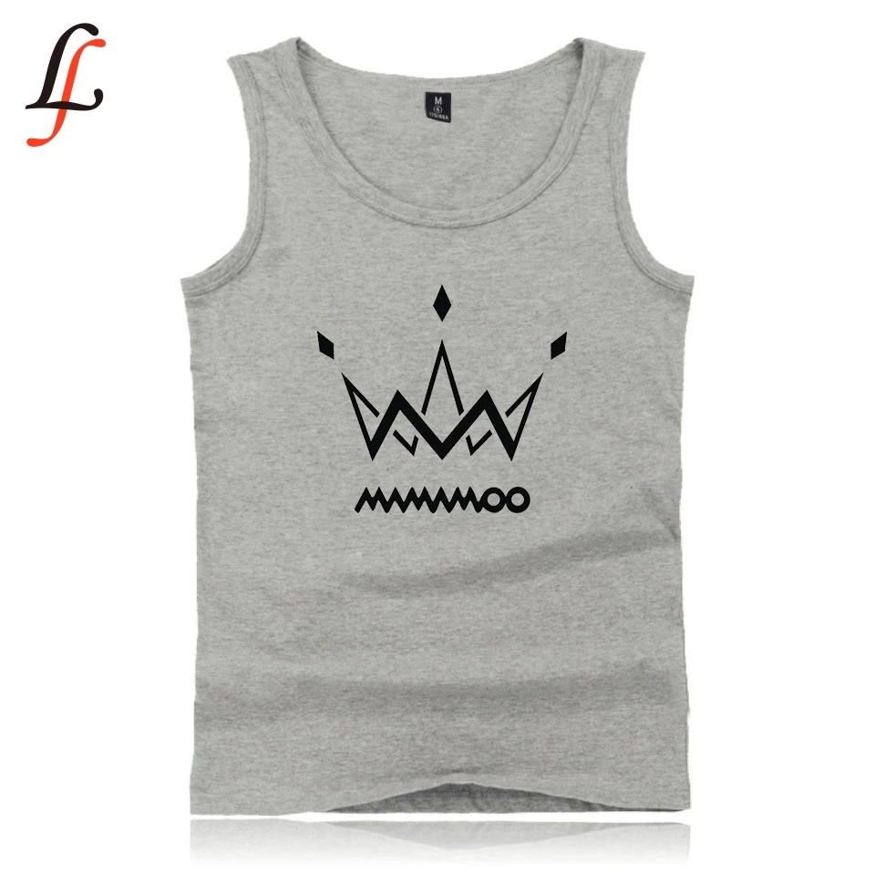 MAMAMOO Harajuku Повседневная мужская майка на бретельках жилет бодибилдинг Gymclothing летняя майка с бретелями фитнес мужчины/женщины BAMBAM