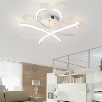 

Rectangle Bedroom Living Room Modern Led Ceiling Lights White Color Square Rings Study Room Ceiling Lamp Fixtures AC85-265V