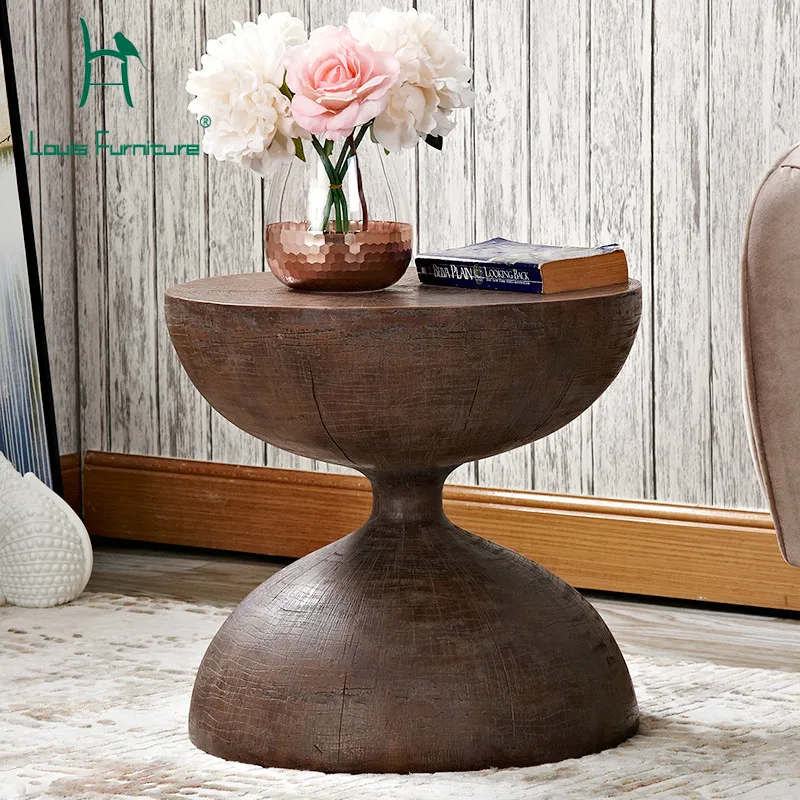 

Louis Fashion Coffee Tables Sofa Nordic Hourglass Creative Personality Simple Log Color Modern