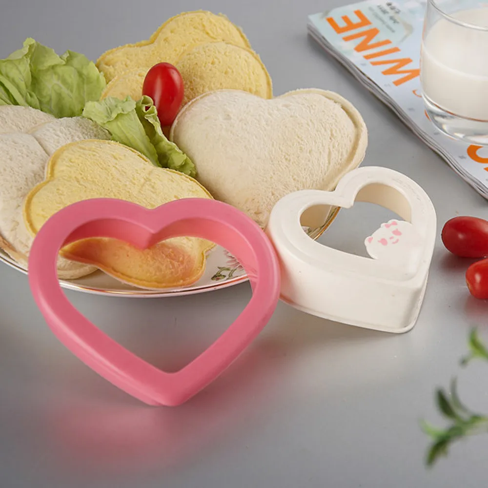 

Hot Sales 1PCS Cute Breakfast DIY Sandwich Hearted Shape Sandwich Bread Toast Maker Mold Mould Cutter DIY Tool