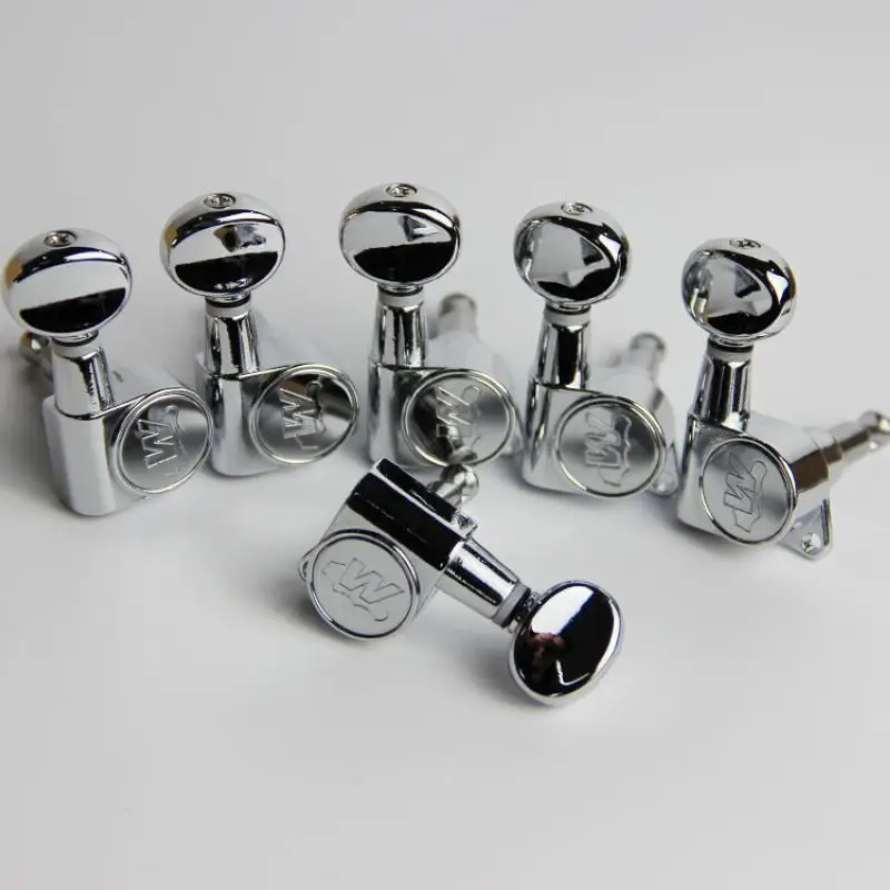 

NEW Wilkinson WJN-05 6R Electric Guitar Machine Heads Tuners Mini Oval Tuner for ST TL Silver Tuning Pegs