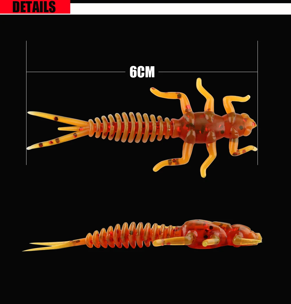 Лидер продаж, 10 шт./лот, личинка, Реалистичная, живое насекомое, 1,4 г, 6 см, Мягкая приманка, форель, червь, наживка на крючок, мягкие приманки для рыбалки, японская Снасть