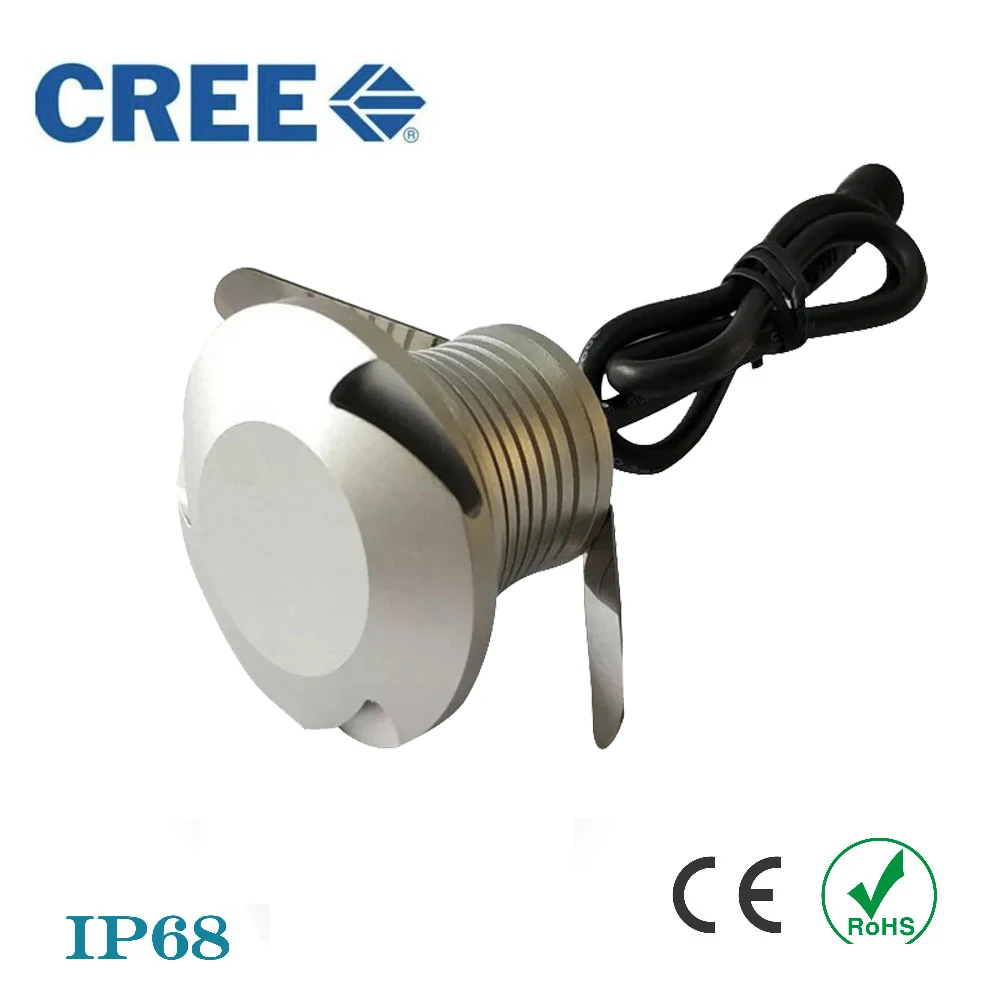 12V 24V IP67 3W CREE светодиодный встраиваемые Палуба этаж свет на открытом воздухе