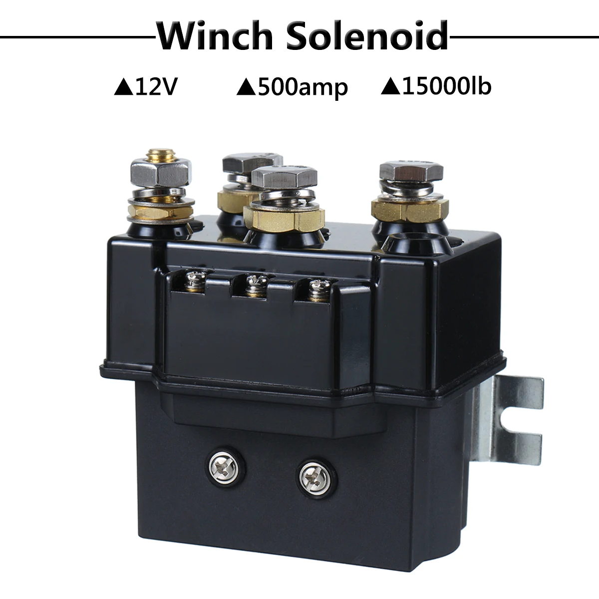 Kopen 12V DC 500Amp Zware Lier Relais Solenoid Controller 1500lb 4x4 ATV Boot Truck Herstel