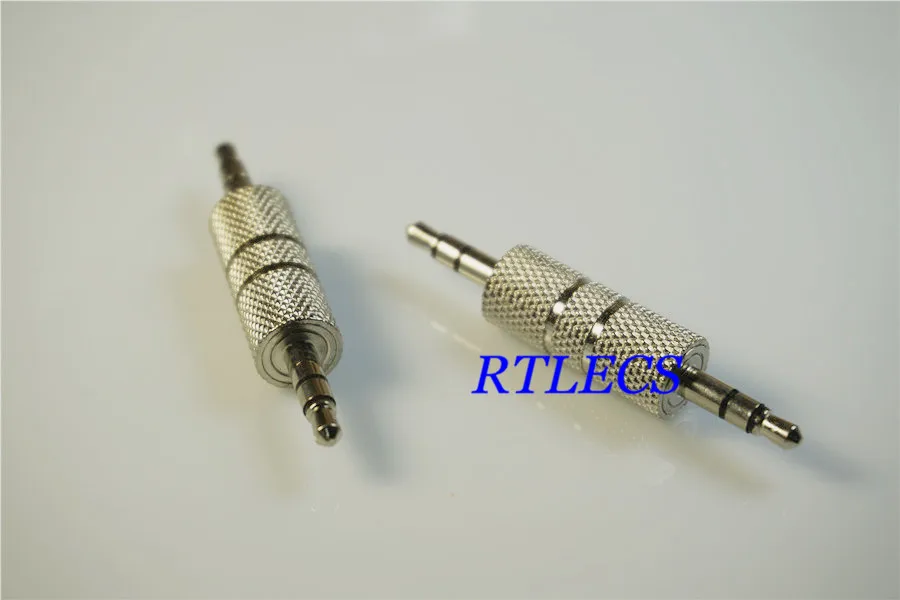 

2 pcs 3 Poles TRS 3.5 mm Plug Male to 3.5 mm Plug Male Stereo Audio Adapter Jack Converter earphone