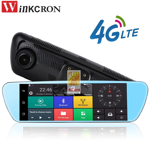 Зеркало заднего вида 8 0 дюйма 4G DVR Android 5 с GPS навигацией Автомобильный