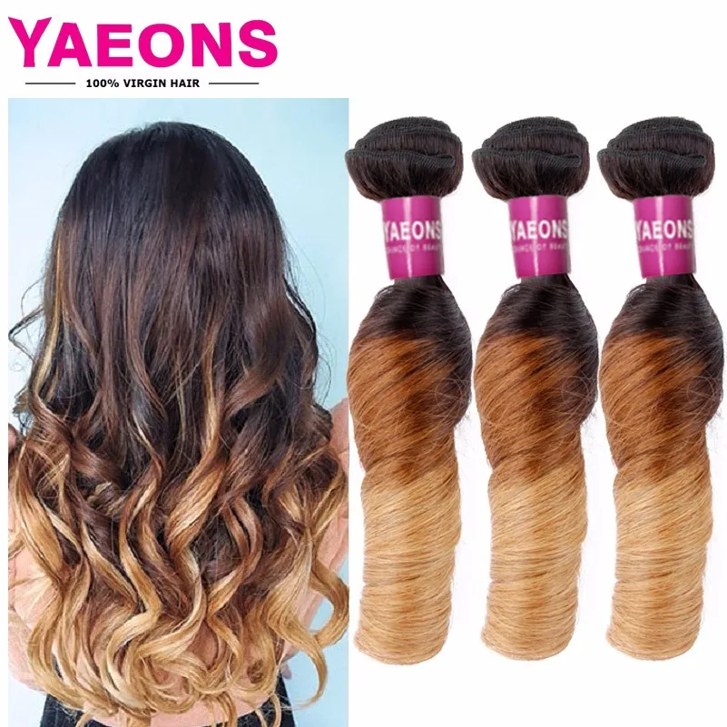 8A Ombre Brazilian Hair Spring Curl 3 bundles Ombre Hair