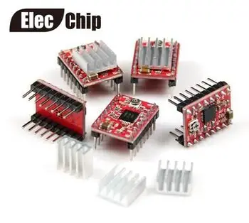 

5pcs Reprap Stepper Driver A4988 Stepper Motor Driver Module with Heatsink