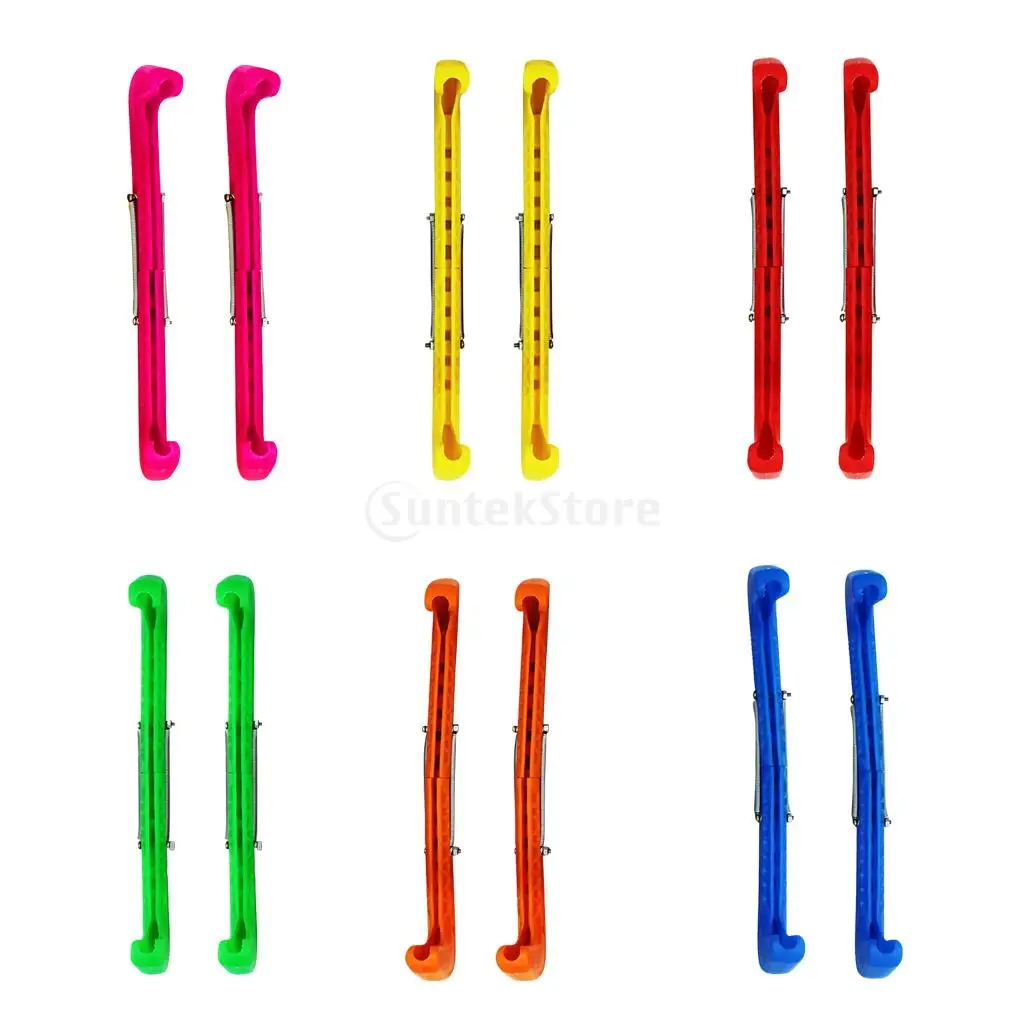 1 Pair Plastic Ice Hockey Figure Skate Walking Blade Guard Protective Cover - Choice of Colors