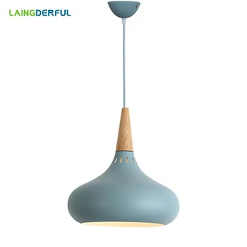 

Modern Brief Pendant Lights E27 Holder Art Deco Hanging Lamp Nordic Style Colorful Metal Hanglamp for Bar Restaurant Bedroom