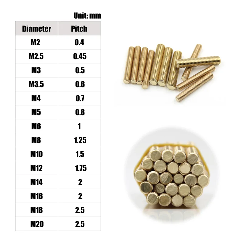 Твердая латунь все нитки шарнир наконечника тяги с брусок стержня M2 M2.5 M3 M4 m5 m6 m8 m10 m12 M14 M16 M18 M20 Длинные 200 мм до 500 мм