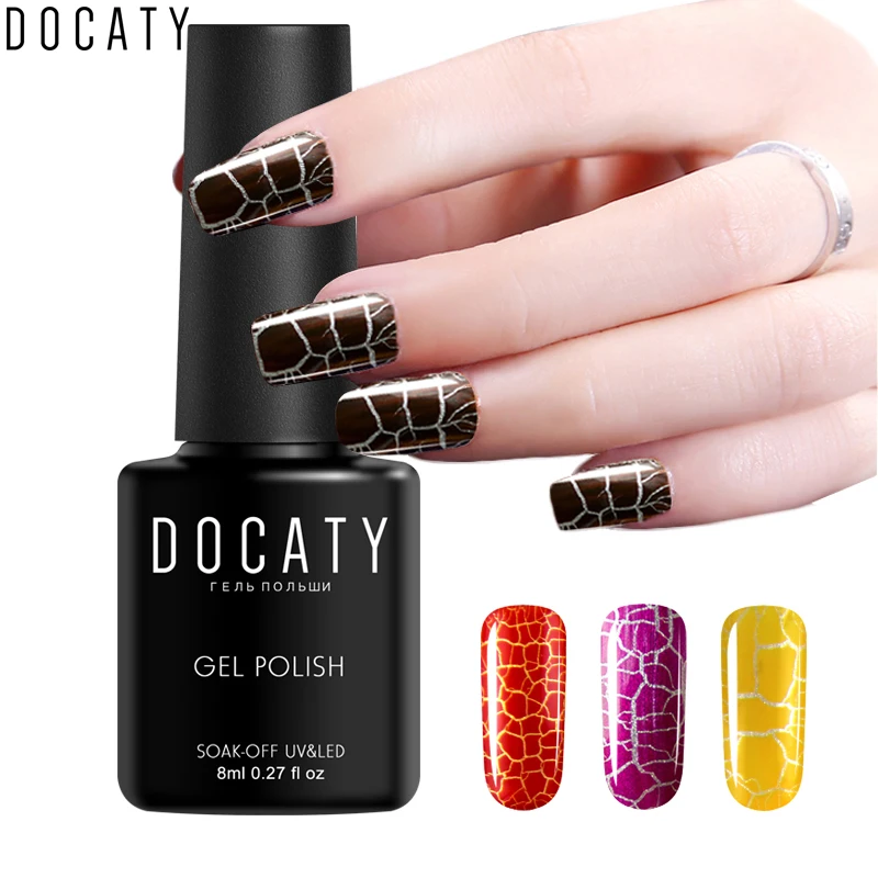 Продажа Docaty комплекты гель краски 12 Цвет УФ светодиодные лампы для ногтей Книги по искусству гель лак треск ногтей Гель лак Soak Off длительный маникюр...