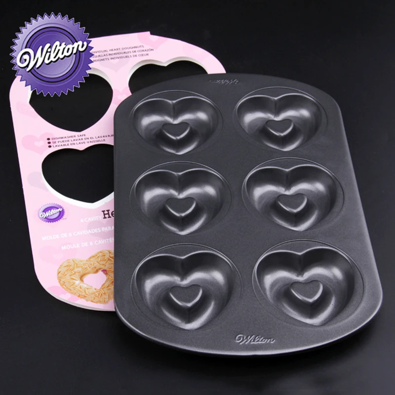 Wilton 6Cavity Silicone Heart Mold Pan Kitchen & Dining triedcustoms