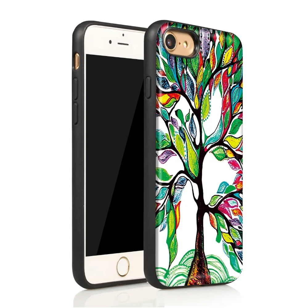 Maze for iPhone 7 Painted Phone Case Beautiful Big Tree A Vibrant with Colorful Leaves Pattern Protective Shell | Мобильные телефоны