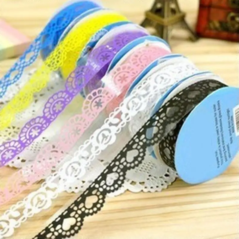ALLOYSEED 1PCS Small Lace Tapes DIY Photo Album Diary Cup Adhesive Tape