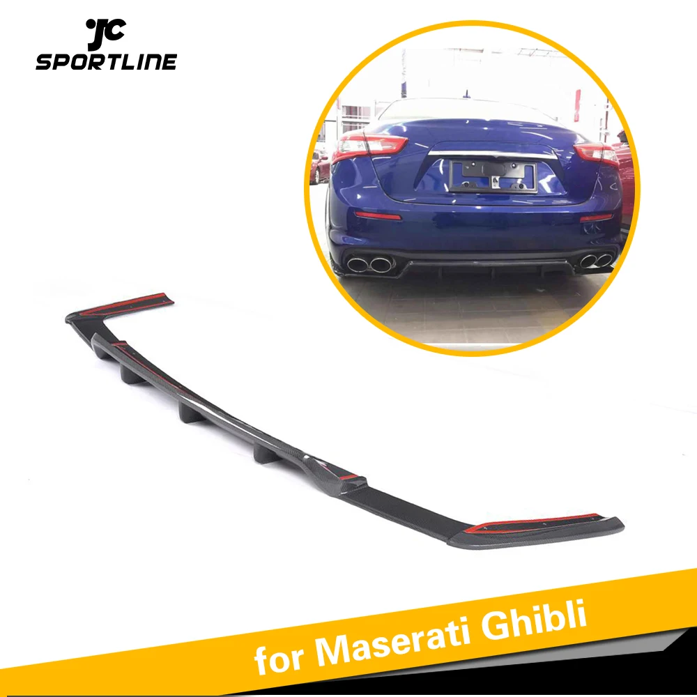 Задний бампер из углеродного волокна диффузор спойлер для Maserati Ghibli база седан 4-дверь 2018 2019 задний бампер спойлер диффузор Задний бампер из углеродного волокна диффузор спойлер для Maserati Ghibli база седан 4-дверь 2018 2019 задний бампер спойлер диффузор