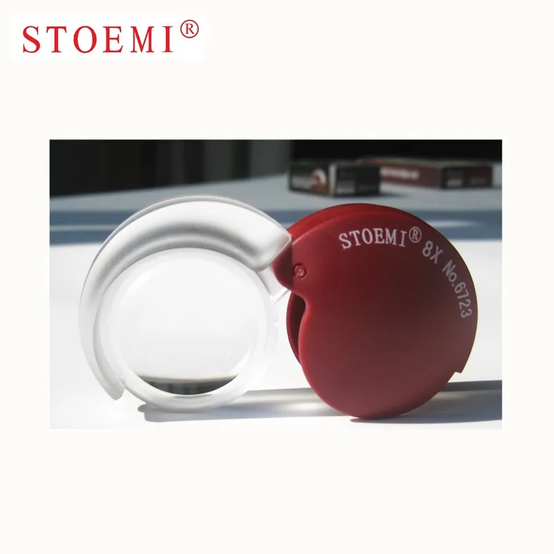 Складная мини лупа для часов STOEMI 8X 6723 Вт кожаный чехол оптический инструмент