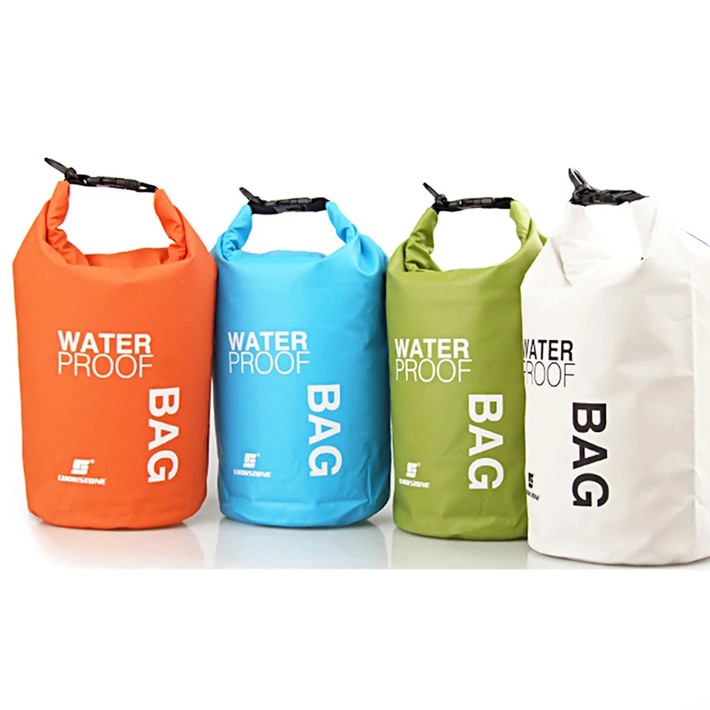 Portable 2L Waterproof Storage Bag For Outdoor Canoe Kayak Rafting Camping Climbing Hike Newest 4 Colors