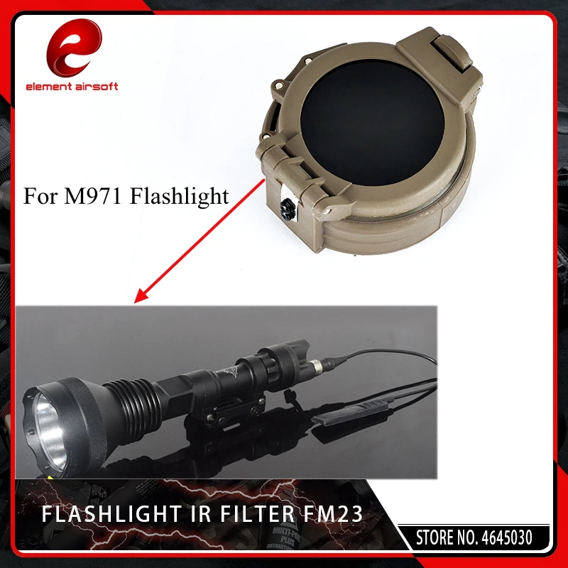 

Element Airsoft Tactical M971 Flashlight IR Filter for Flashlight 2.5 Inch/ 64mm Diameter FM23