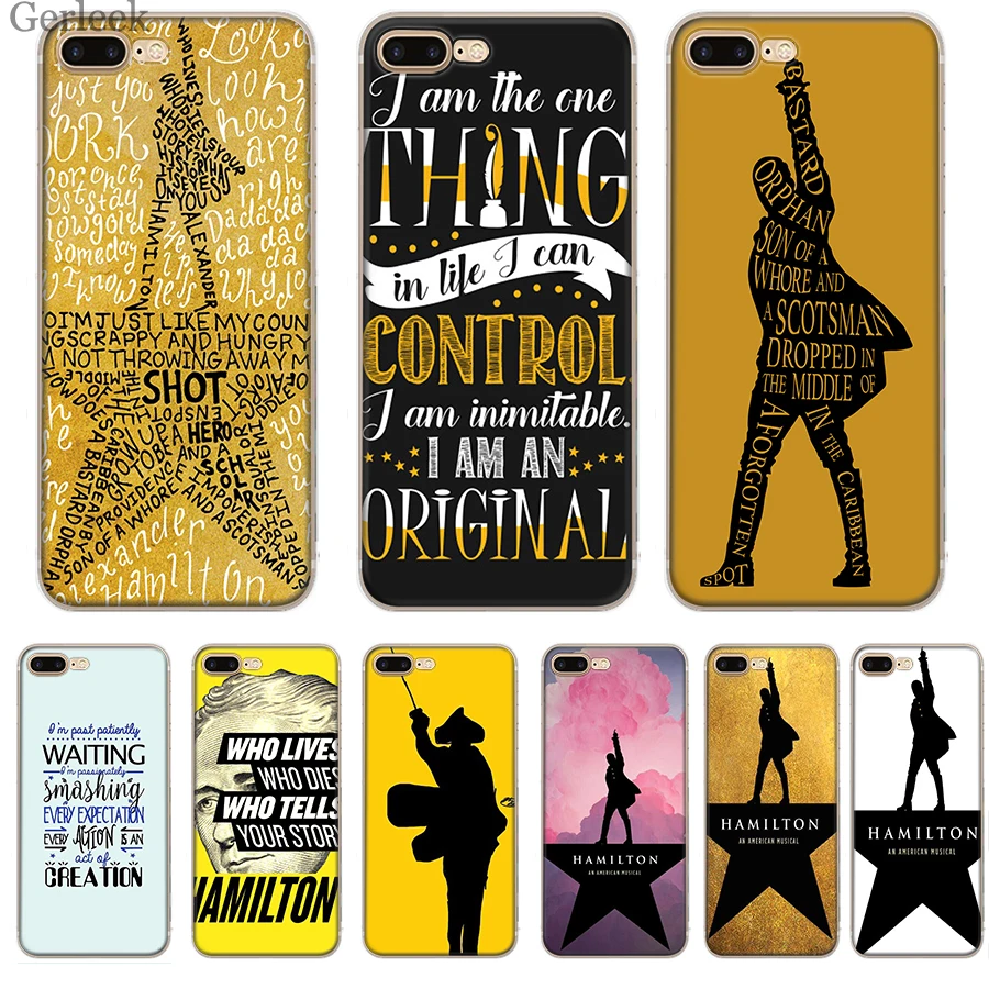 Чехол для телефона Hamilton Musical Lyrics iPhone 7 8 6 6S 5 5S SE 11 Pro XR X XS Max|Чехлы-накладки| |