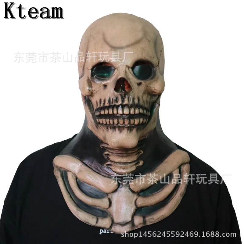 

2018 Top Quality New Scary Devil Zombie Mask Halloween Cosplay Party Horror Monster Skull Mask Latex Fancy Skeleton Prop toy