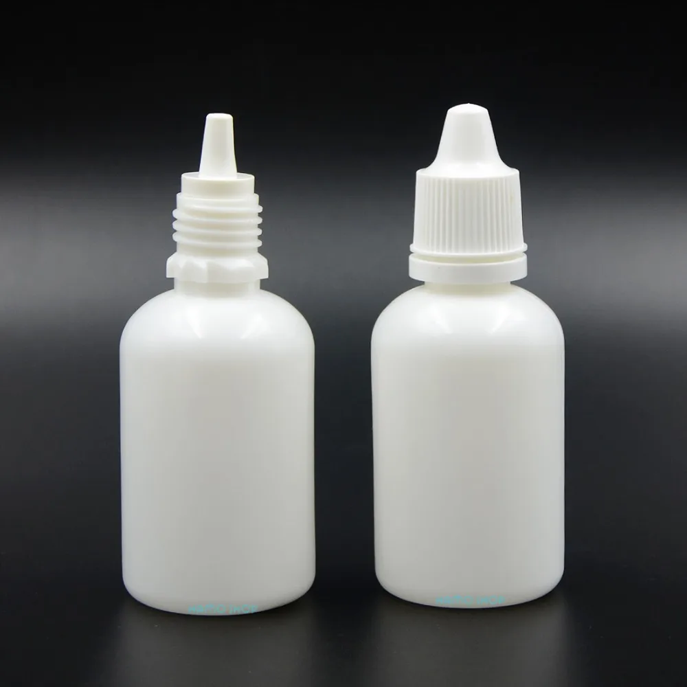 

5pcs 100ml Eye Liquid Dropper Bottles New Perfume Empty Plastic Screw Cap Secure Lids White