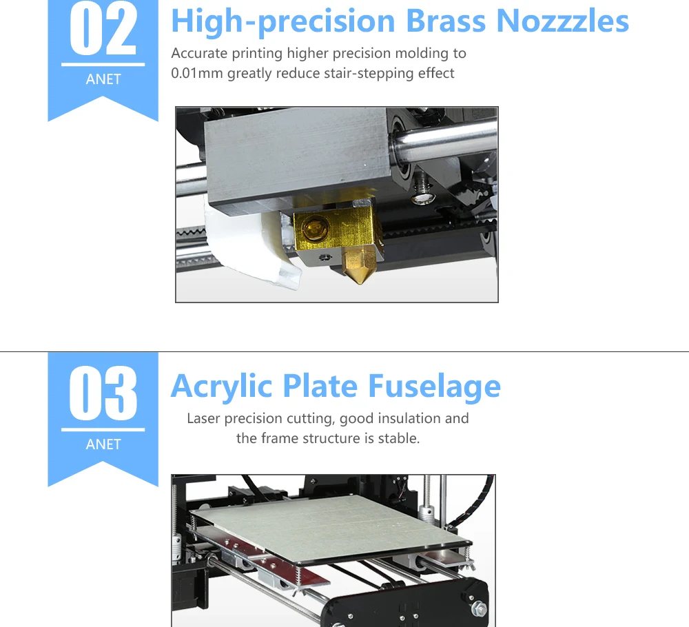 Anet A6 настольный 3d принтер, набор, большой размер, высокая точность, Reprap Prusa i3, сделай сам, 3d принтер, алюминиевая Горячая кровать, Подарочная нить, 16 ГБ, SD карта