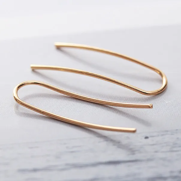 Elegant Fish-Shaped Handmade Minimalist Earrings