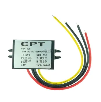 

DC 24V to 12V 5A Car Voltage Regulator Adjustable Buck Converter Step-Down Power Supply For Car Diy