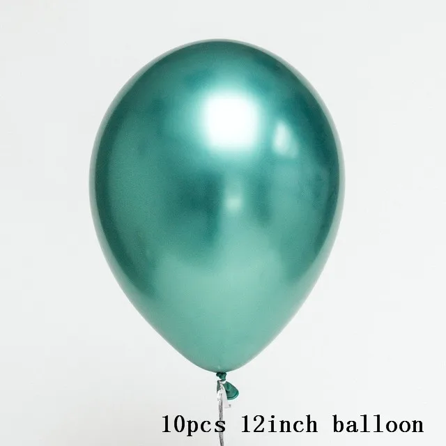 10pcs Green 1 шт. черные белые круглые воздушные шары из фольги Свадебные украшения золотые серебряные шары для взрослых с днем рождения Свадебные украшения - Цвет: 10pcs Green