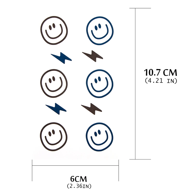 5 шт./упак. переводная поддельная Татуировка милая улыбка лицевая наклейка тату BigBang Водонепроницаемая временная татуировка для женщины