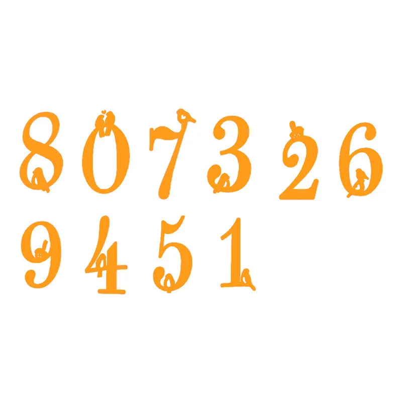 

Eastshape Number with Bird Metal Cutting Dies for DIY Scrapbooking Alphabet Digital Die Cut Card Making Craft Dies Stencil New