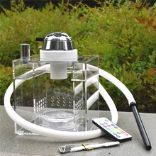 Квадратный прозрачный акриловый кальян с светодиодный светильник силиконовый шланг угольный щипцы кальян чаша для клубных Вечерние