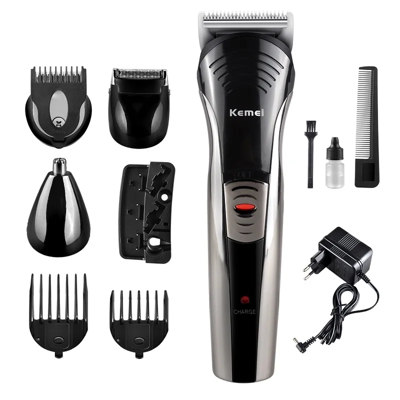  Kemei KM-590A 7 in 1 Multifunction Rechargeable Hair Clipper Shaver Razor Adjustable Hair Clipper S