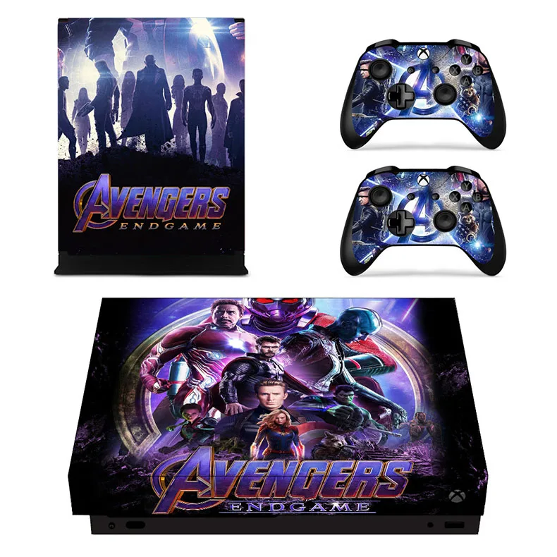 Мстители: Endgame наклейка для кожи vinilo adesivo pegatina наклейка s для Microsoft Xbox One X консоль и контроллер скины - Цвет: YSX1X2176